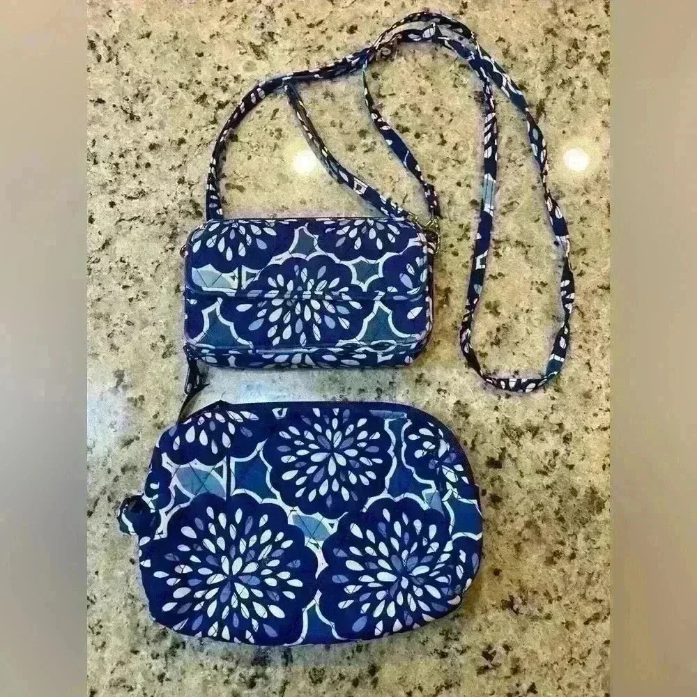 Vera Bradley Crossbody Wallet & Makeup Case Duo